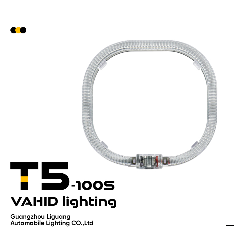 Ojos de ángel octagonales T5-100S en blanco/amarillo