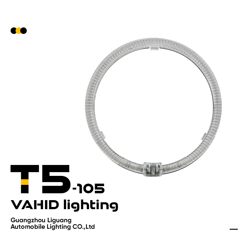 Ojos de ángel circulares T5-105 en blanco/amarillo