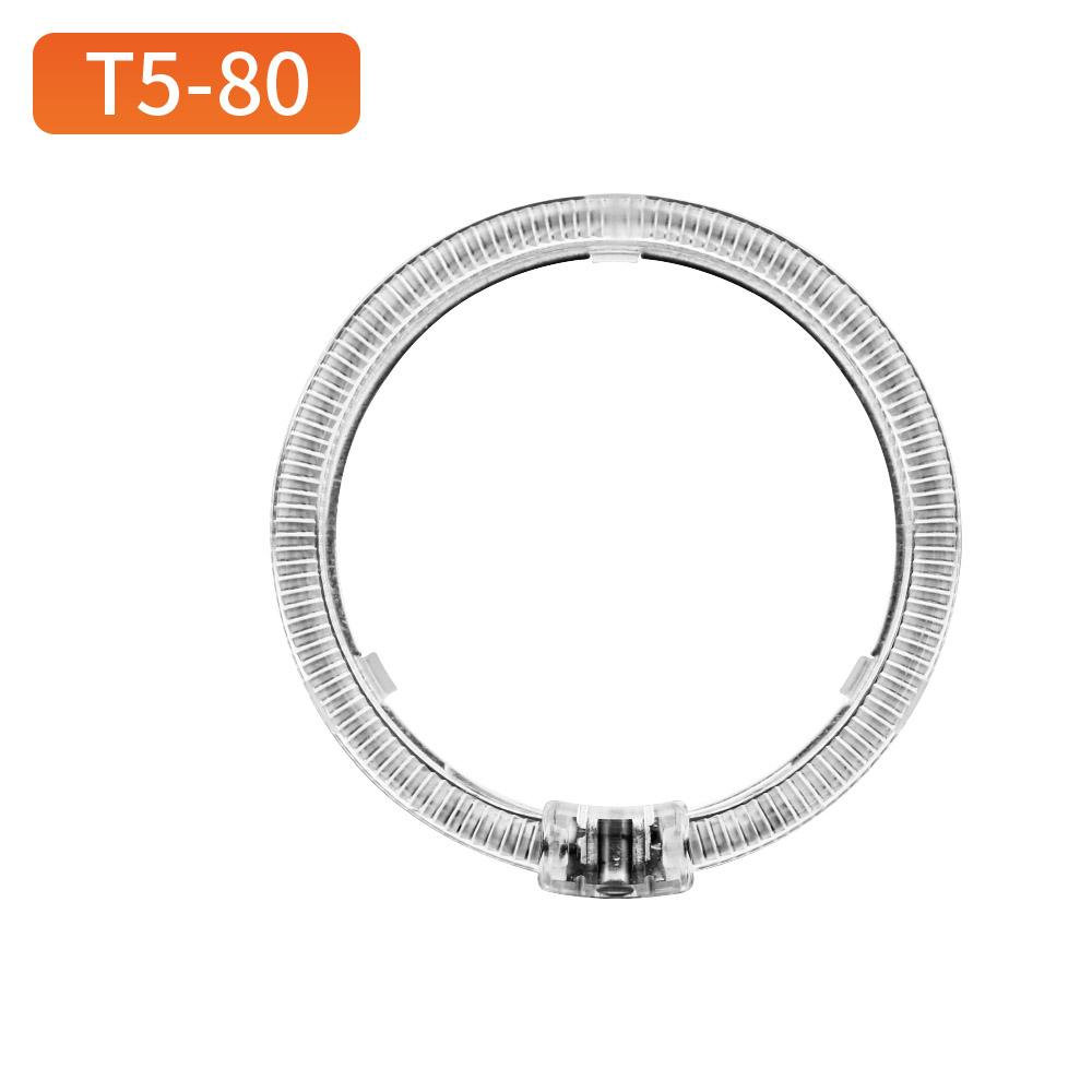 Ojos de ángel circulares T5-80 en blanco/amarillo
