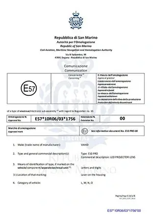 E57 — República de San Marino — Autoridad de Homologación — Aviación Civil