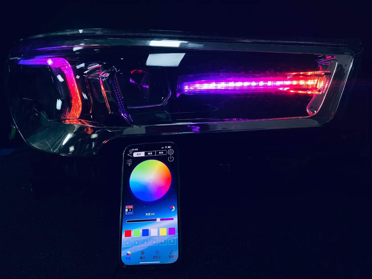 HILUX RGBW: luces diurnas DRL de acrílic..