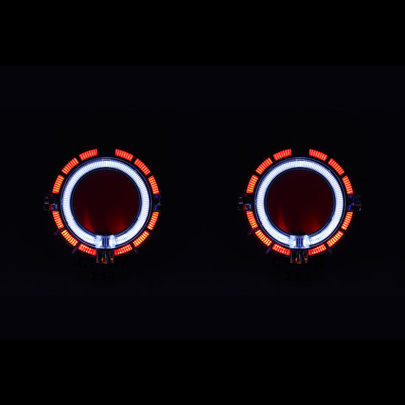 Cubierta LED con efecto cristal C10 para proyector de 2,5 pulgadas