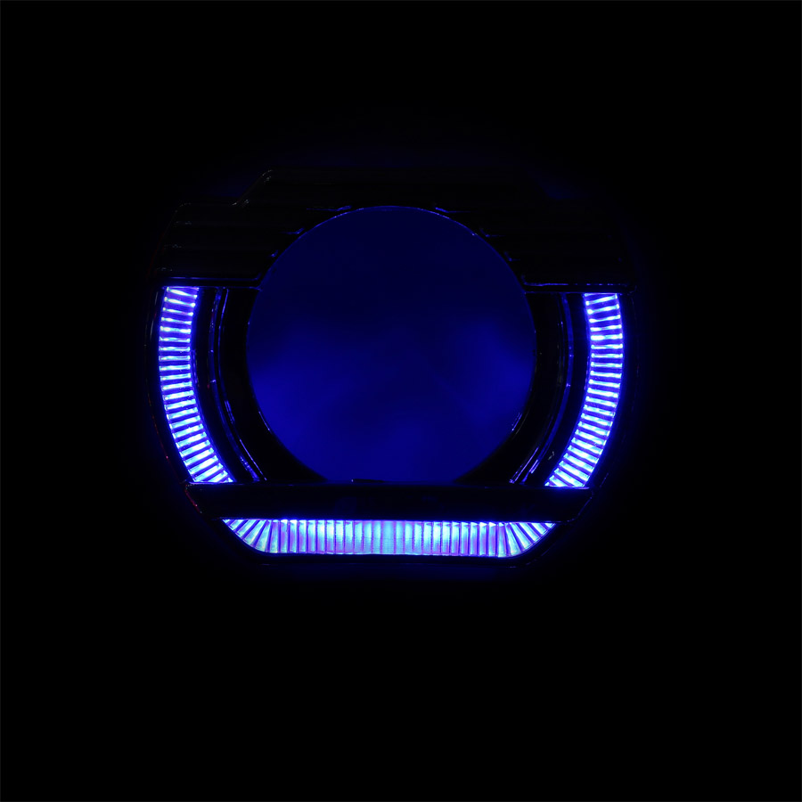 Cubierta LED con efecto cristal C22 para proyector de 2,5 pulgadas