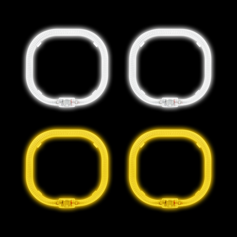 Ojos de ángel octagonales T5-100S en blanco/amarillo