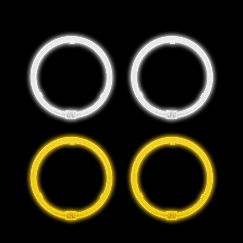 Ojos de ángel circulares T5-105 en blanco/amarillo