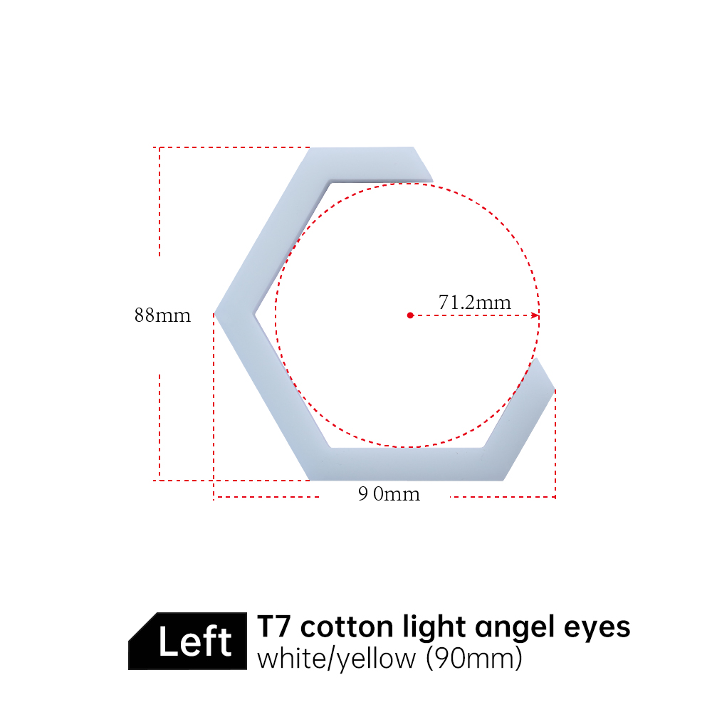 Ojos de ángel hexagonales T7-90MM
