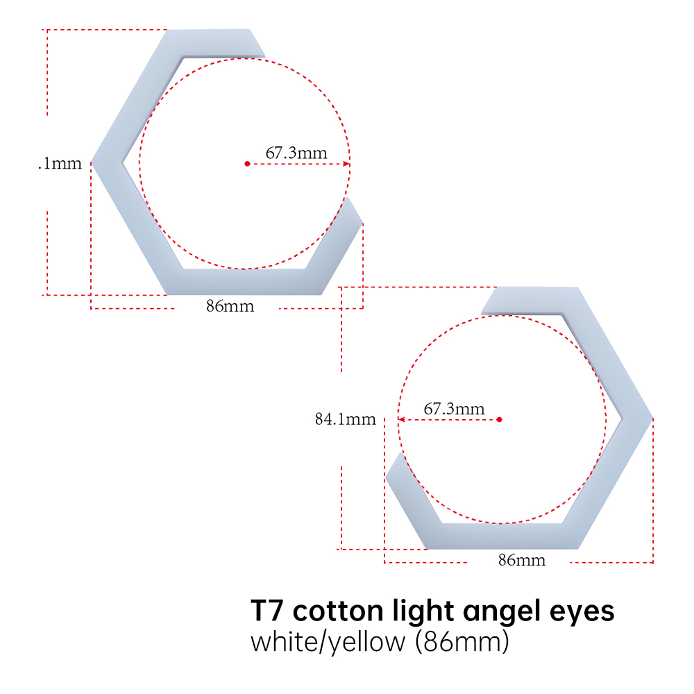Ojos de ángel hexagonales T7-86MM