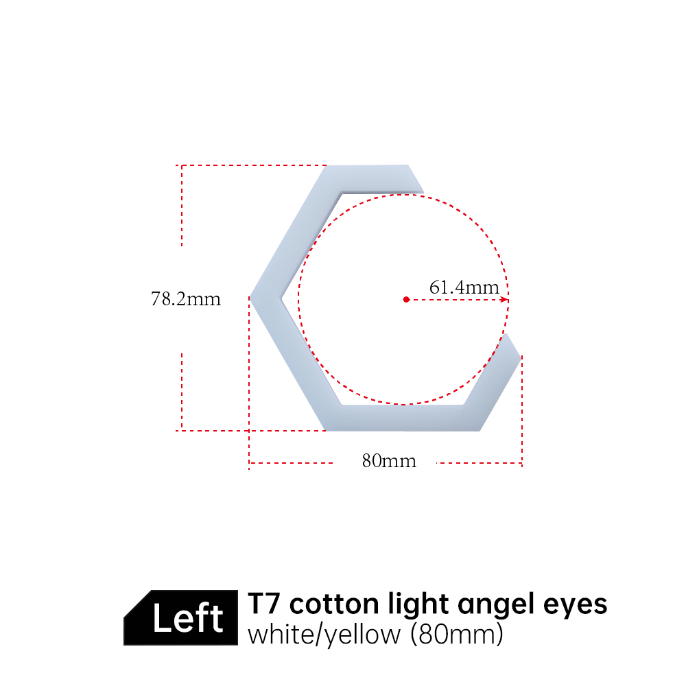 Ojos de ángel hexagonales T7-80MM