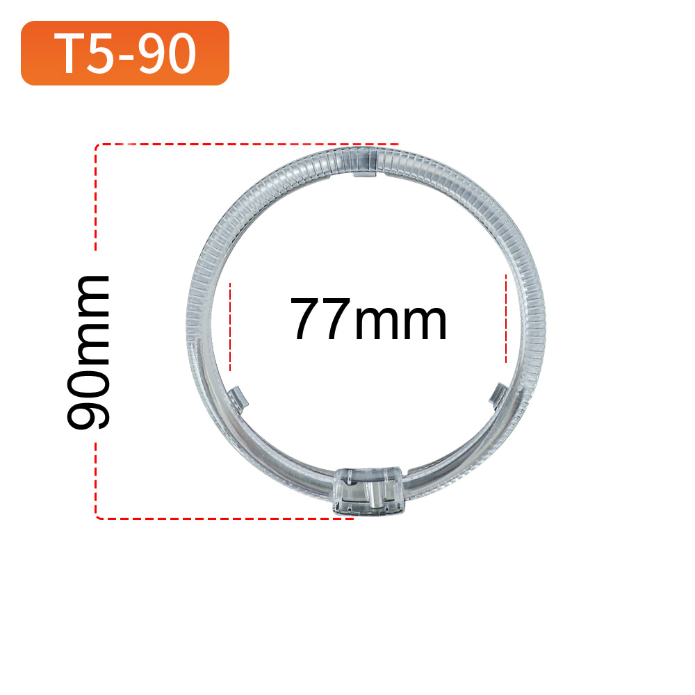 Ojos de ángel circulares T5-90 en blanco/amarillo
