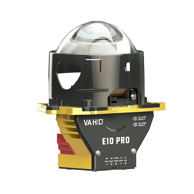 Proyector LED VAHID E10 Pro-Y de 3,0 pulgadas: alta luminosidad, doble reflector y diseño compacto para distintas condiciones climáticas