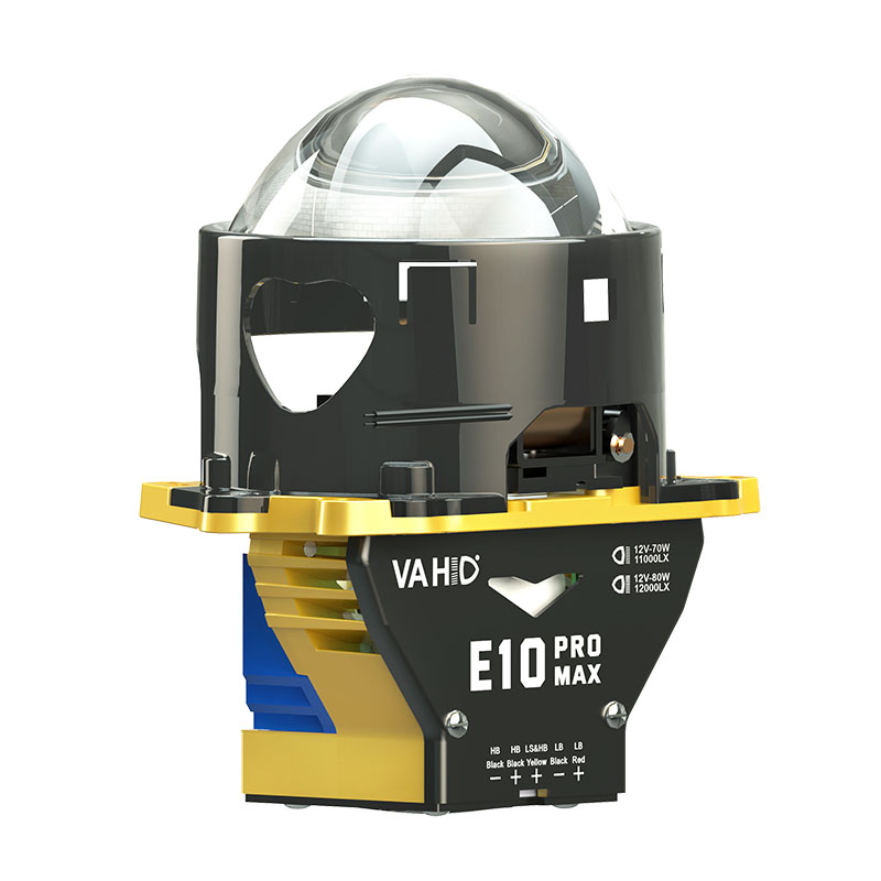 Proyector LED VAHID E10 Pro Max-Y de 3,0 pulgadas: máxima luminosidad, triple reflector y refrigeración de alto rendimiento