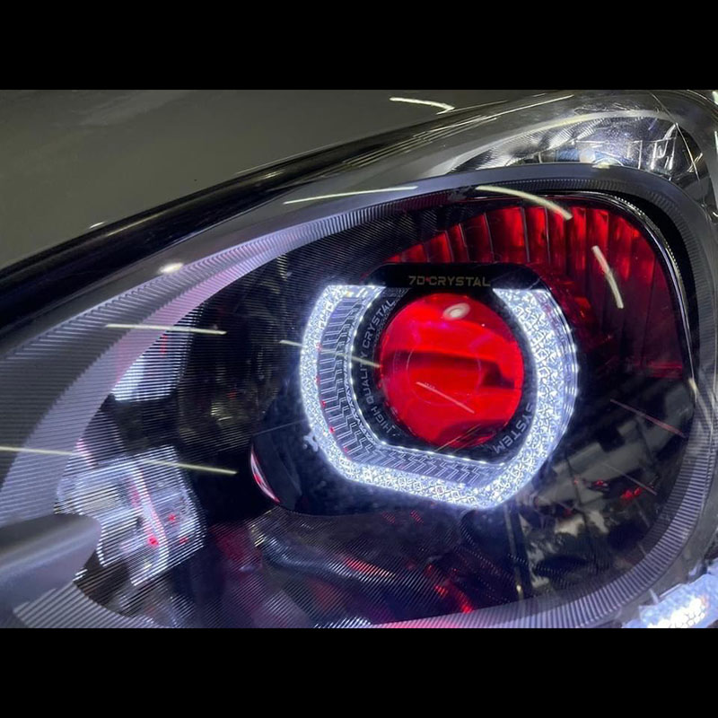 Cubiertas VAHID i6-U de 3,0 pulgadas con ojos de ángel 5D y aros estilo BMW para faros