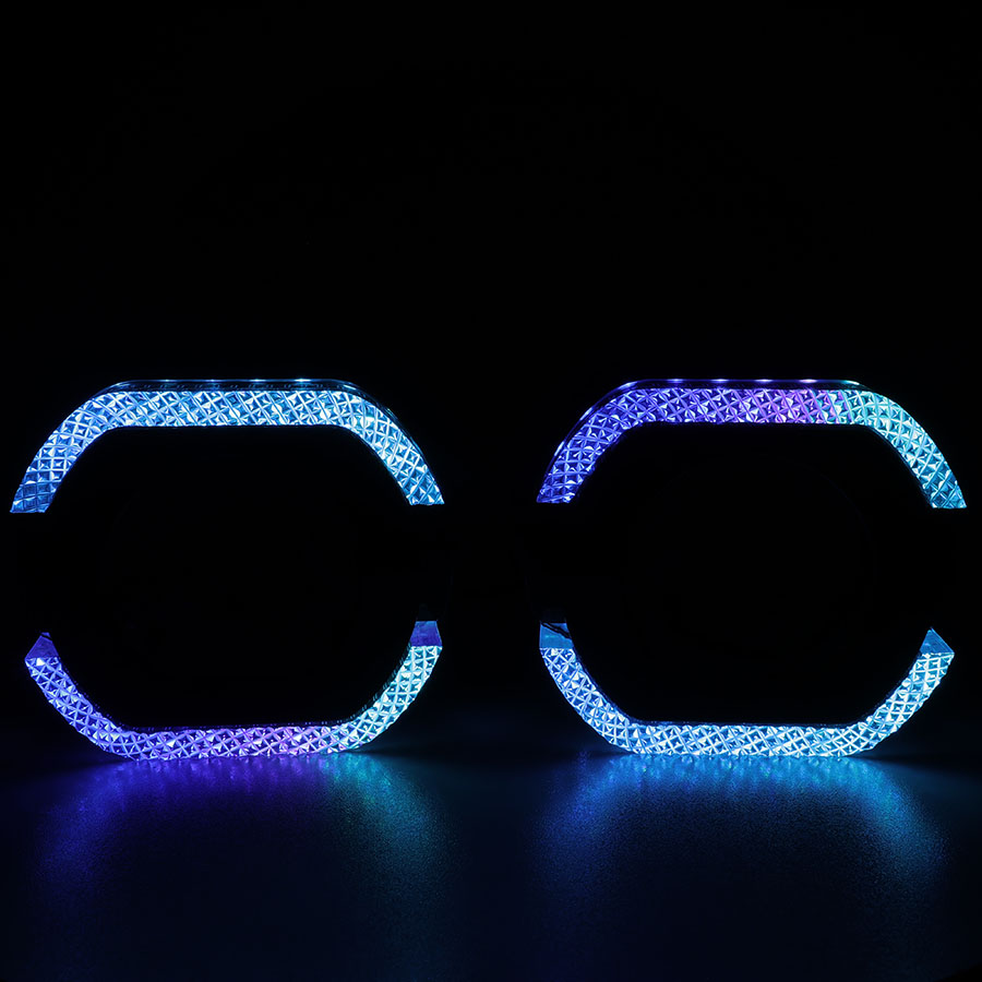 Cubiertas VAHID i9-H25 con ojos de ángel 5D y aros halo para proyectores de 2,5 pulgadas