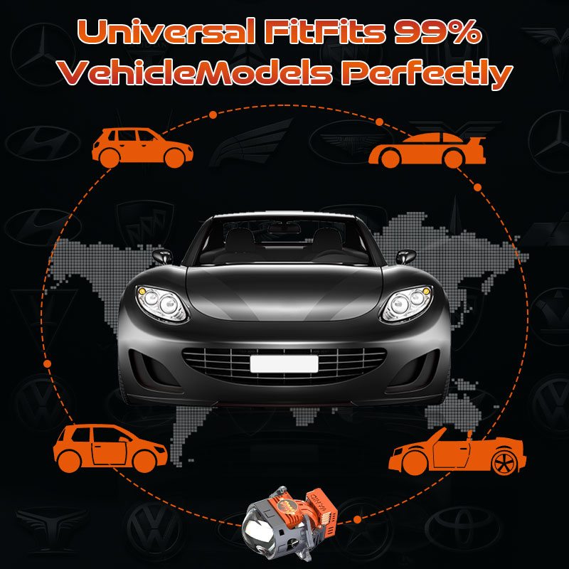 Proyector Bi-LED MS PRO de 3,0 pulgadas para faros de automóvil
