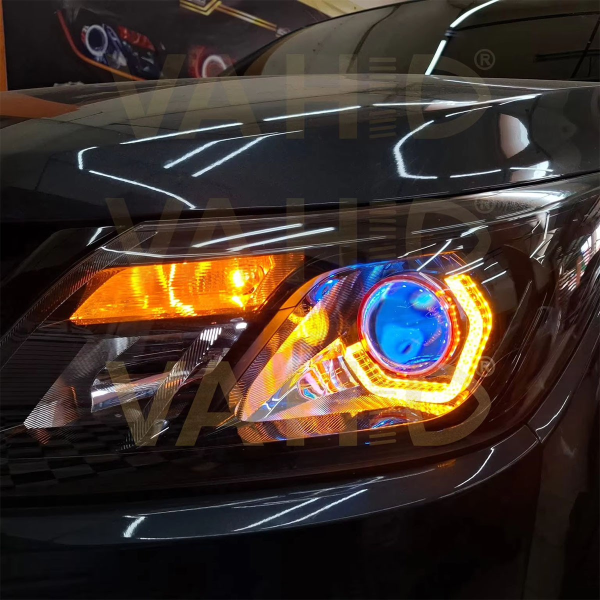Proyector de 3,0 pulgadas con ojos de demonio LED dinámicos: kit de retrofit para faros de automóvil
